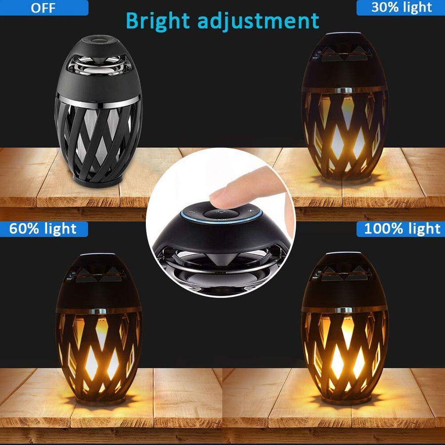 LED Flickering Flame Atmosphere Light with Bluetooth Bass Speaker