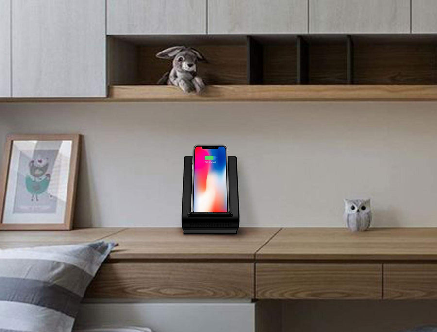 Qi Wireless Charging Sound Hub with Bluetooth Speaker (Black)