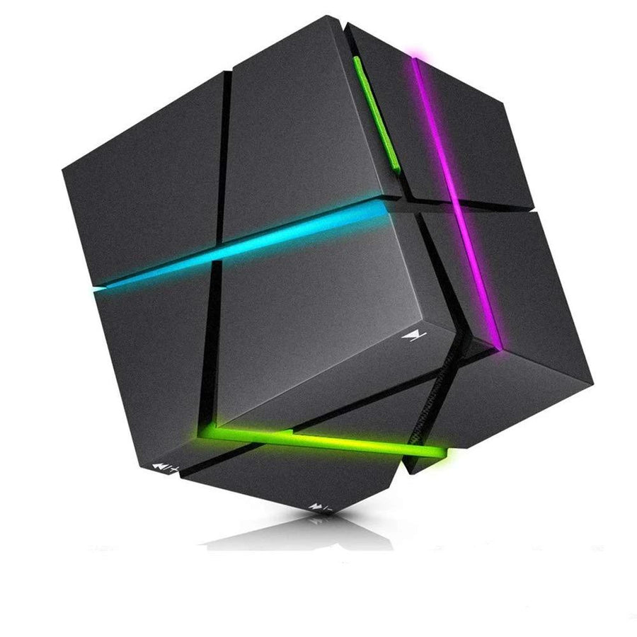 Colorful LED LightHand Free Outdoor Cube Stereo Music Player