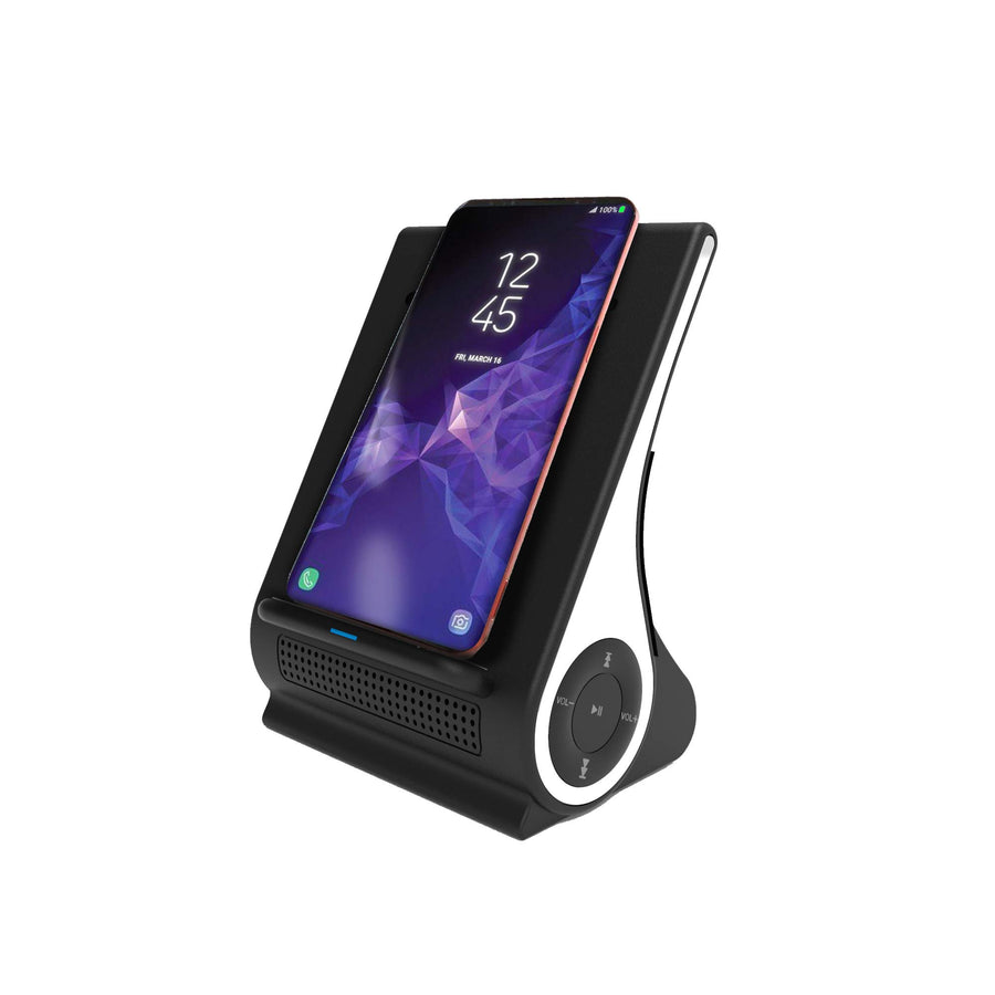 Qi Wireless Charging Sound Hub with Bluetooth Speaker (Black)