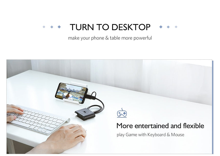 USB 3.0 Multi Hub Splitter with Micro Charge for MacBook