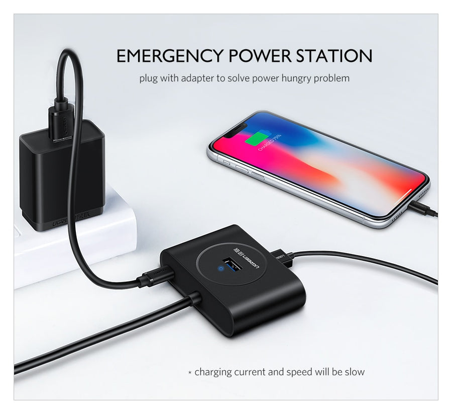 USB 3.0 Multi Hub Splitter with Micro Charge for MacBook