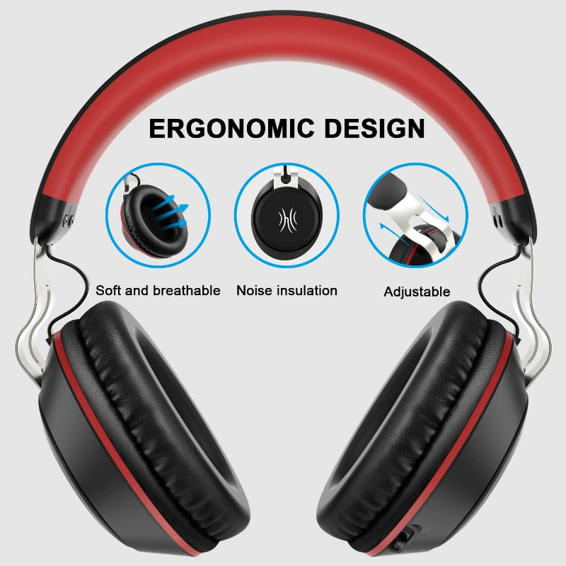 5.0 Stereo Bluetooth Headphones With Mic
