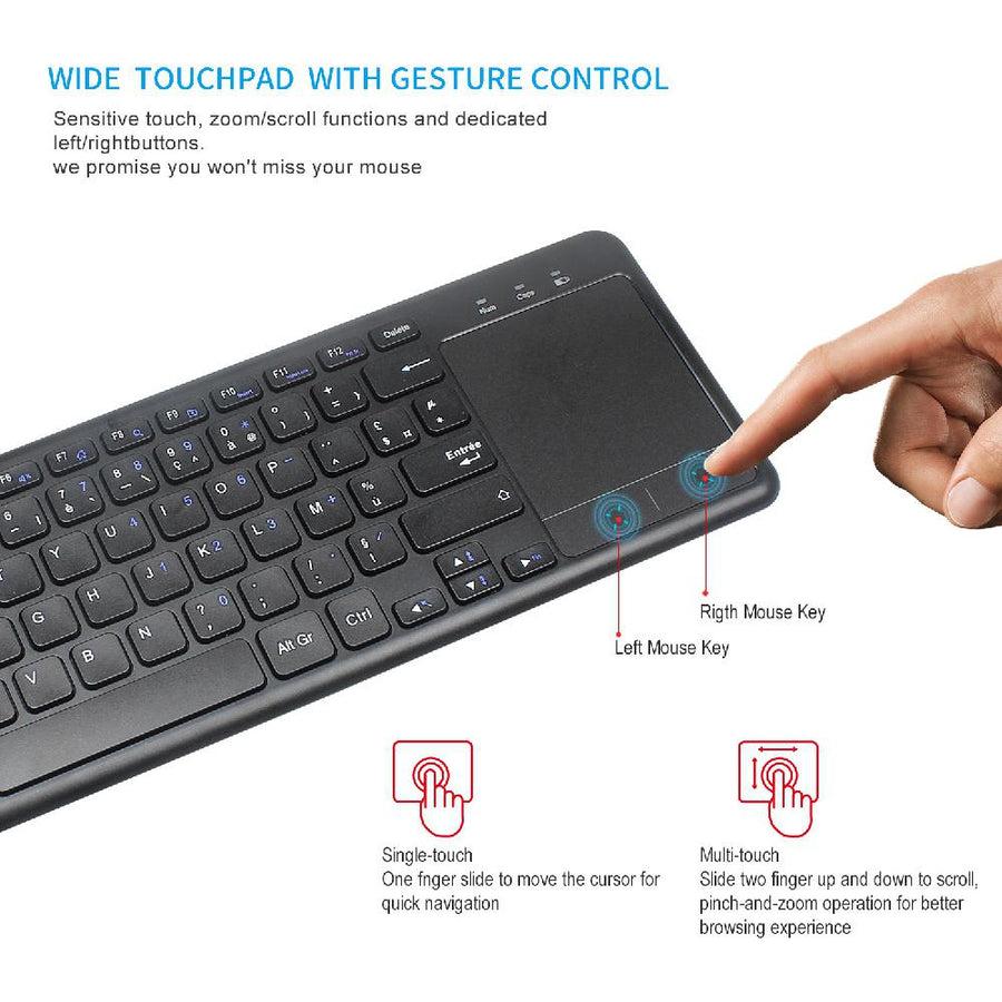 2.4G Wireless Keyboard with Touchpad