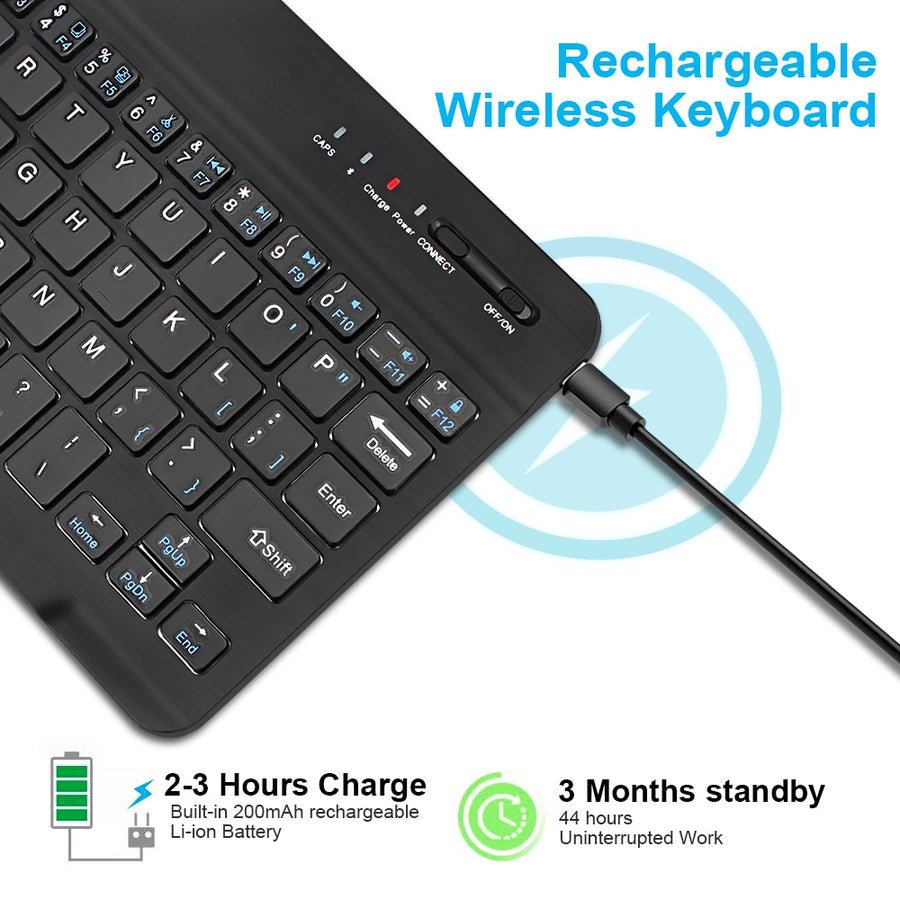 Rechargeable Wireless Mini Keyboard and Mouse Set