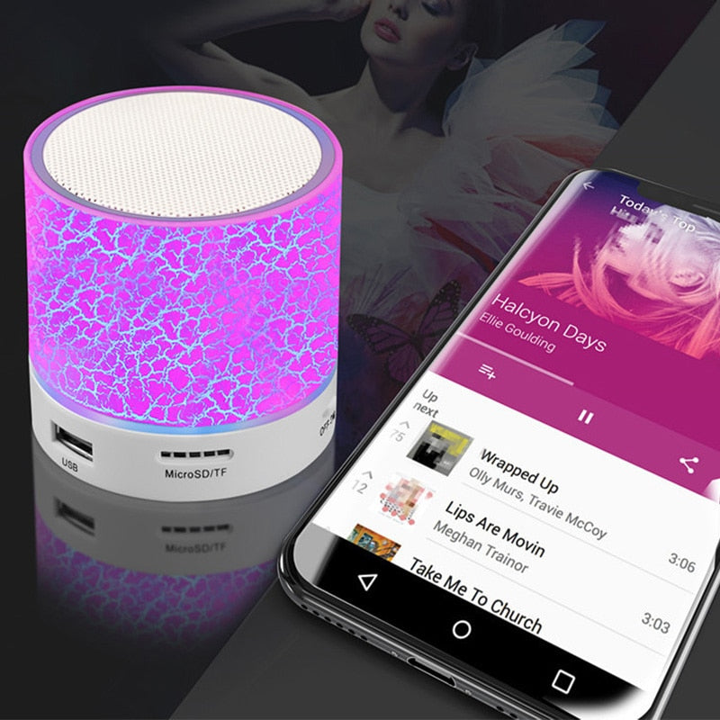 Mini LED Portable Bluetooth Music Speaker