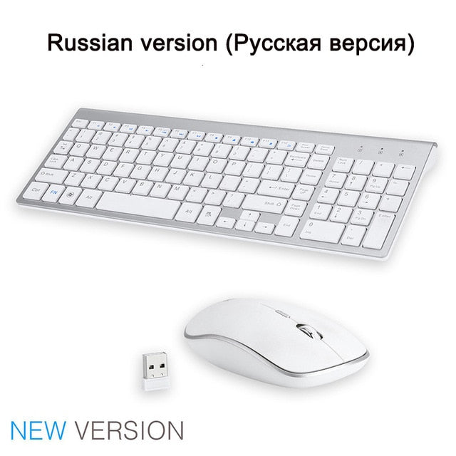 2.4G Wireless Silent Keyboard and Mouse Combo Set