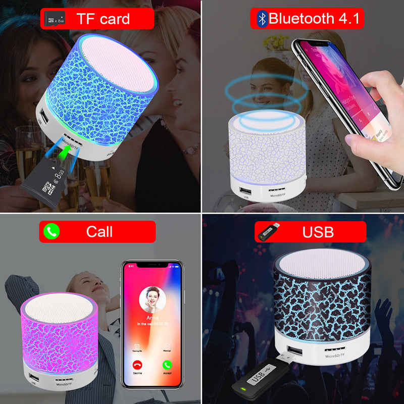 Mini LED Portable Bluetooth Music Speaker