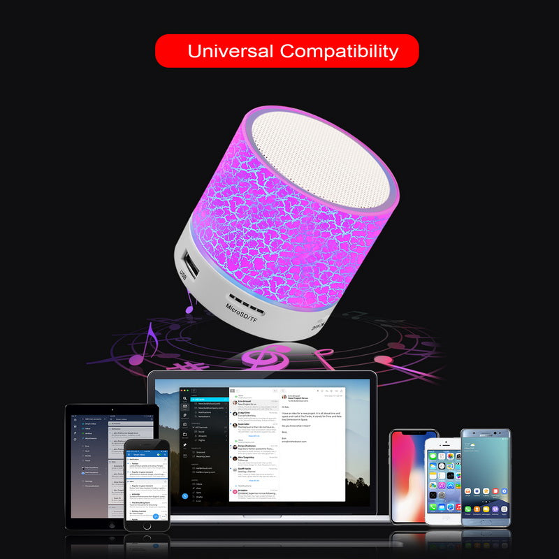 Mini LED Portable Bluetooth Music Speaker