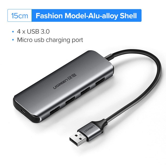USB 3.0 Multi Hub Splitter with Micro Charge for MacBook