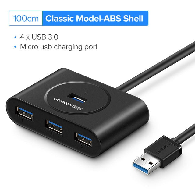 USB 3.0 Multi Hub Splitter with Micro Charge for MacBook